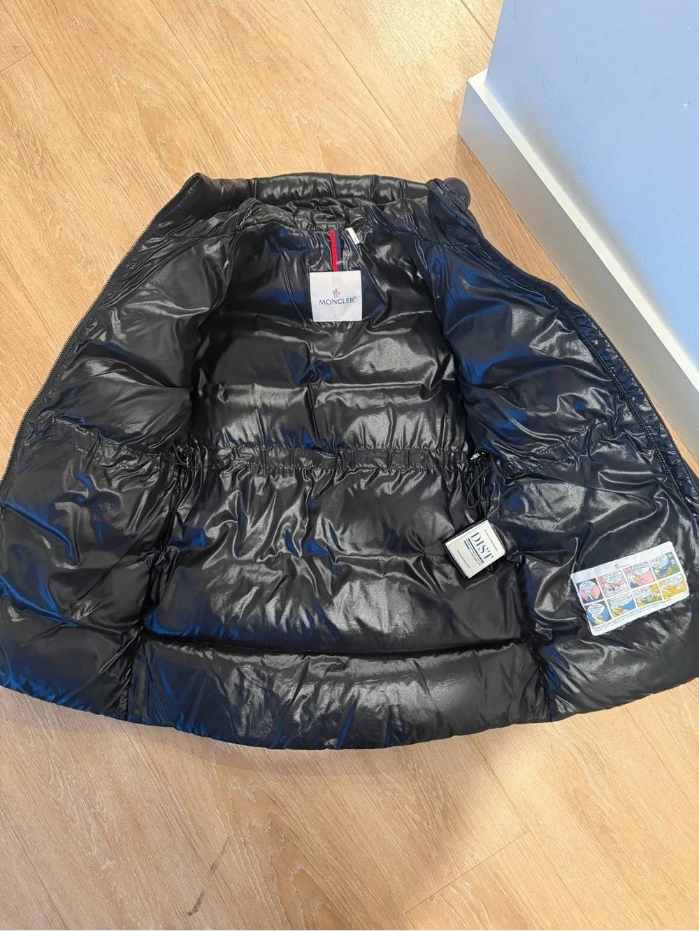 Moncler Kids Black Hooded Quilted Puffer Jacket